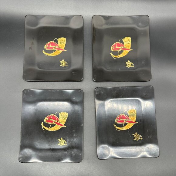 Vintage Trays Anheuser Busch Advertising Couroc Of Monterey Jockey Cap Hunting - Picture 2 of 9